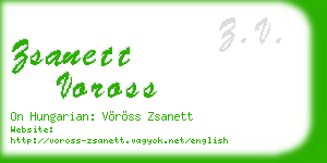 zsanett voross business card