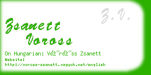 zsanett voross business card